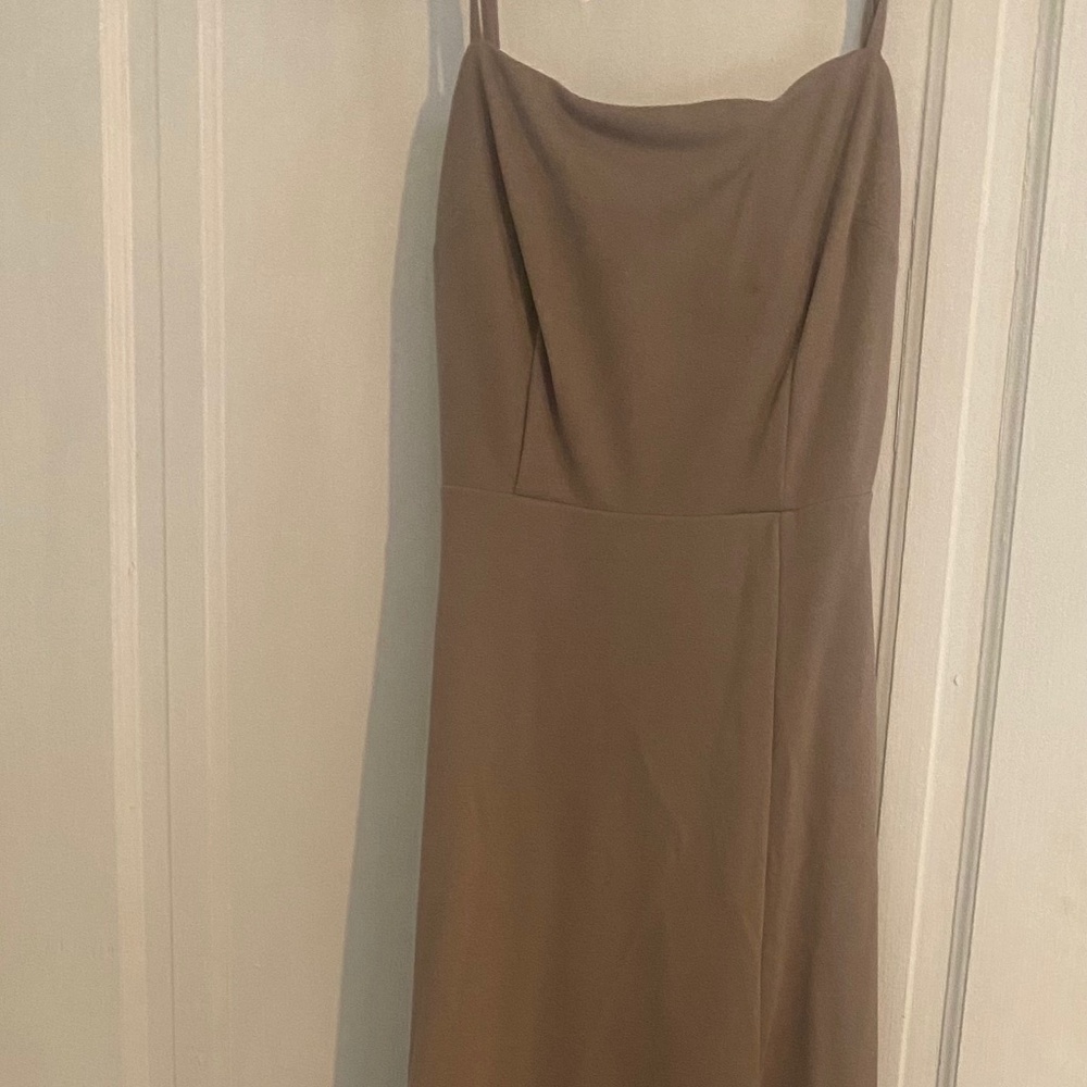 Birdy Grey Taupe Crepe Benny Dress